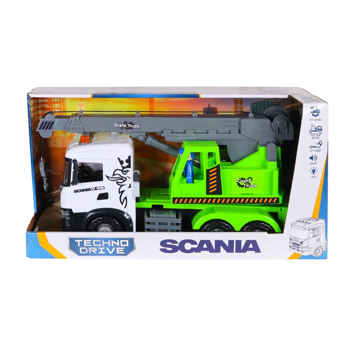 Автомодель серії Mid Truck – Автокран Scania (світло, звук)  фото 12