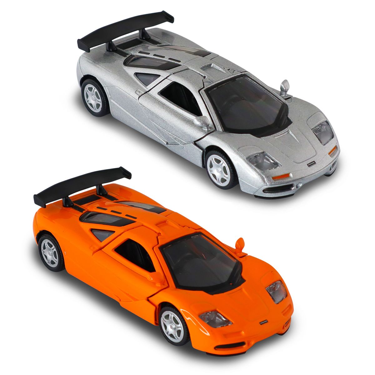 Автомодель - McLaren F1 1992 (сірий, помаранчевий)  фото 12