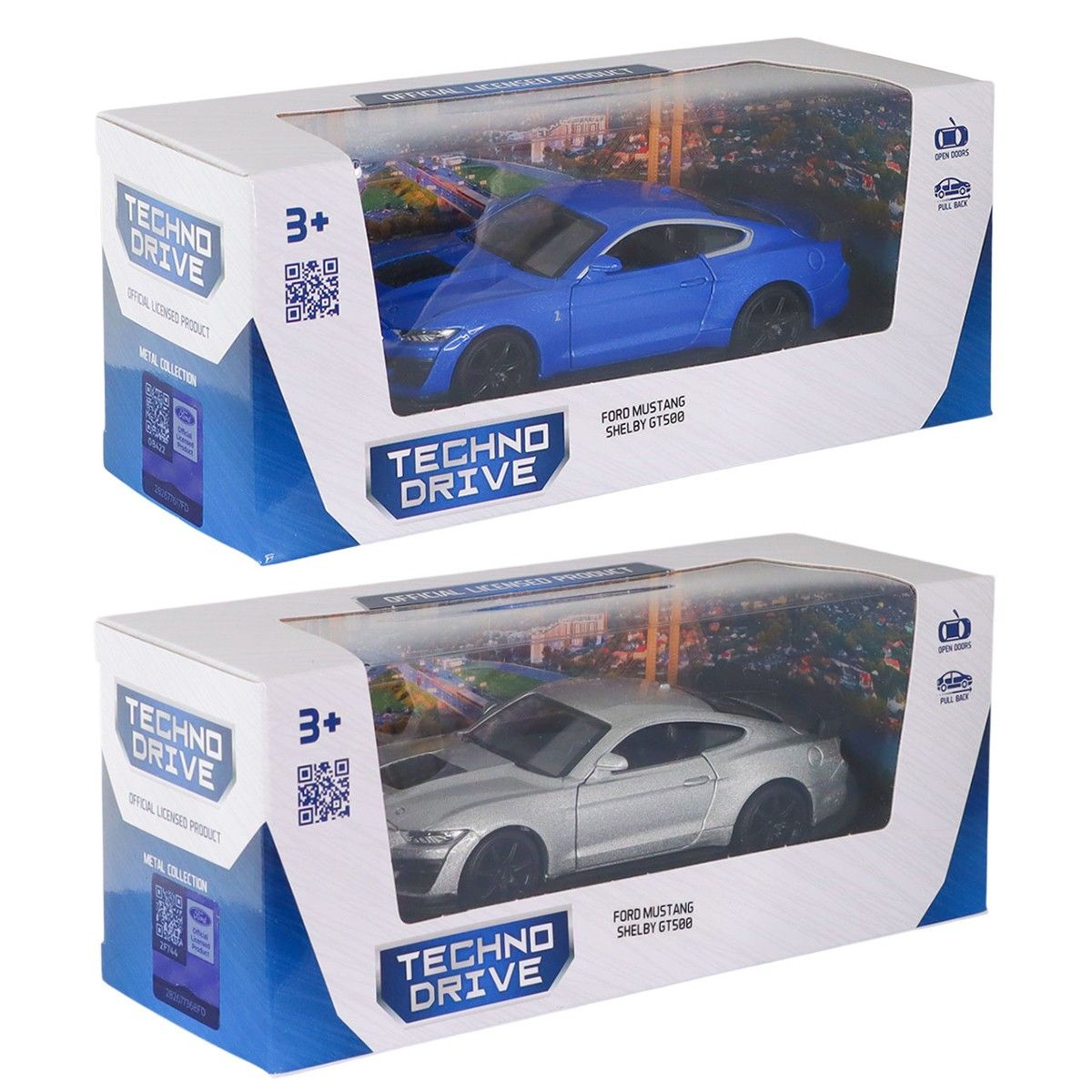 Автомодель – Ford Mustang Shelby GT500 2024 (серый, синий)  фото 12