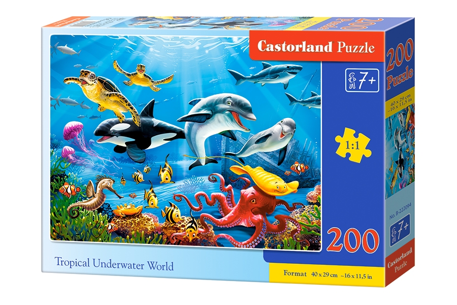 Пазлы "Тропический подводный мир", 200 элементов