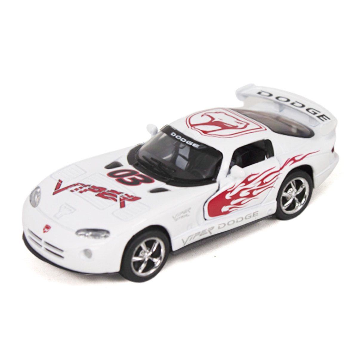 Машинка KINSMART Dodge Viper GTSR (біла) фото 1 Машинка KINSMART Dodge Viper GTSR (біла) фото 1
