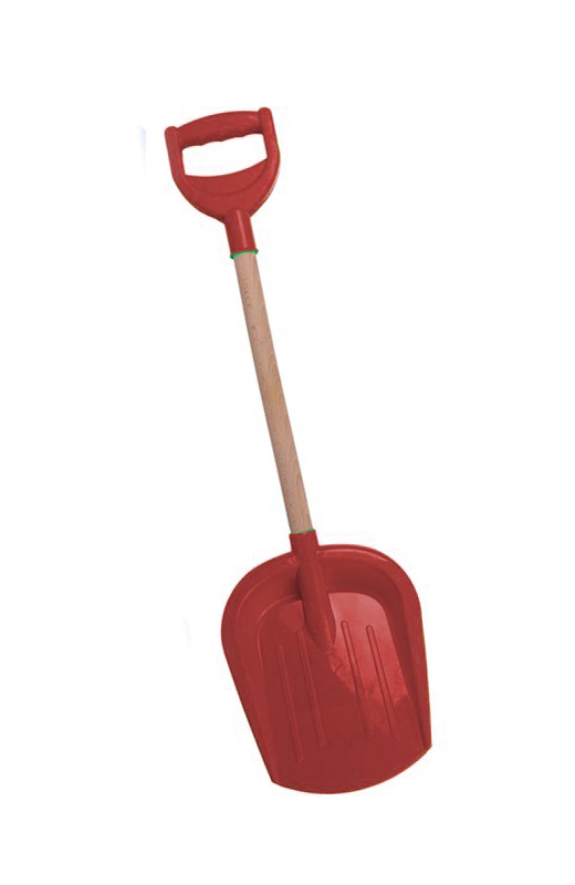 Лопатка малая с деревянной ручкой (красная)