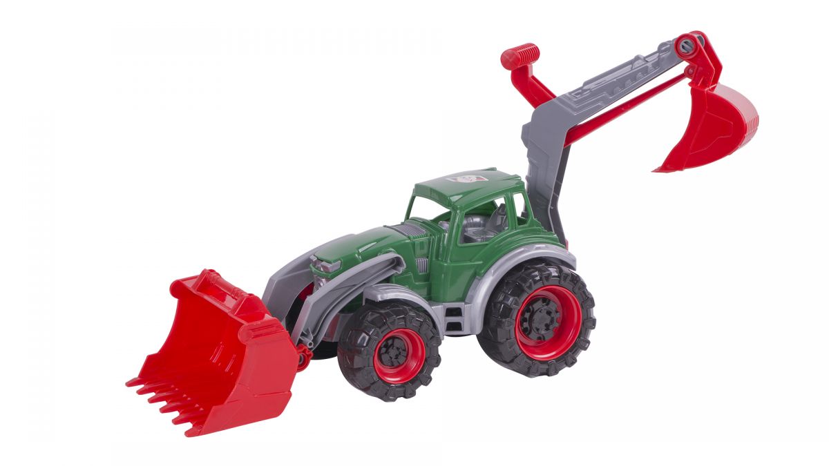 Трактор навантажувач-екскаватор (зелений)