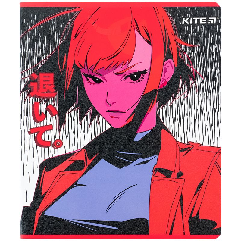 Зошит 48 арк. , кл. , гібр.  лак + УФ лак, Kite Anime  фото 13