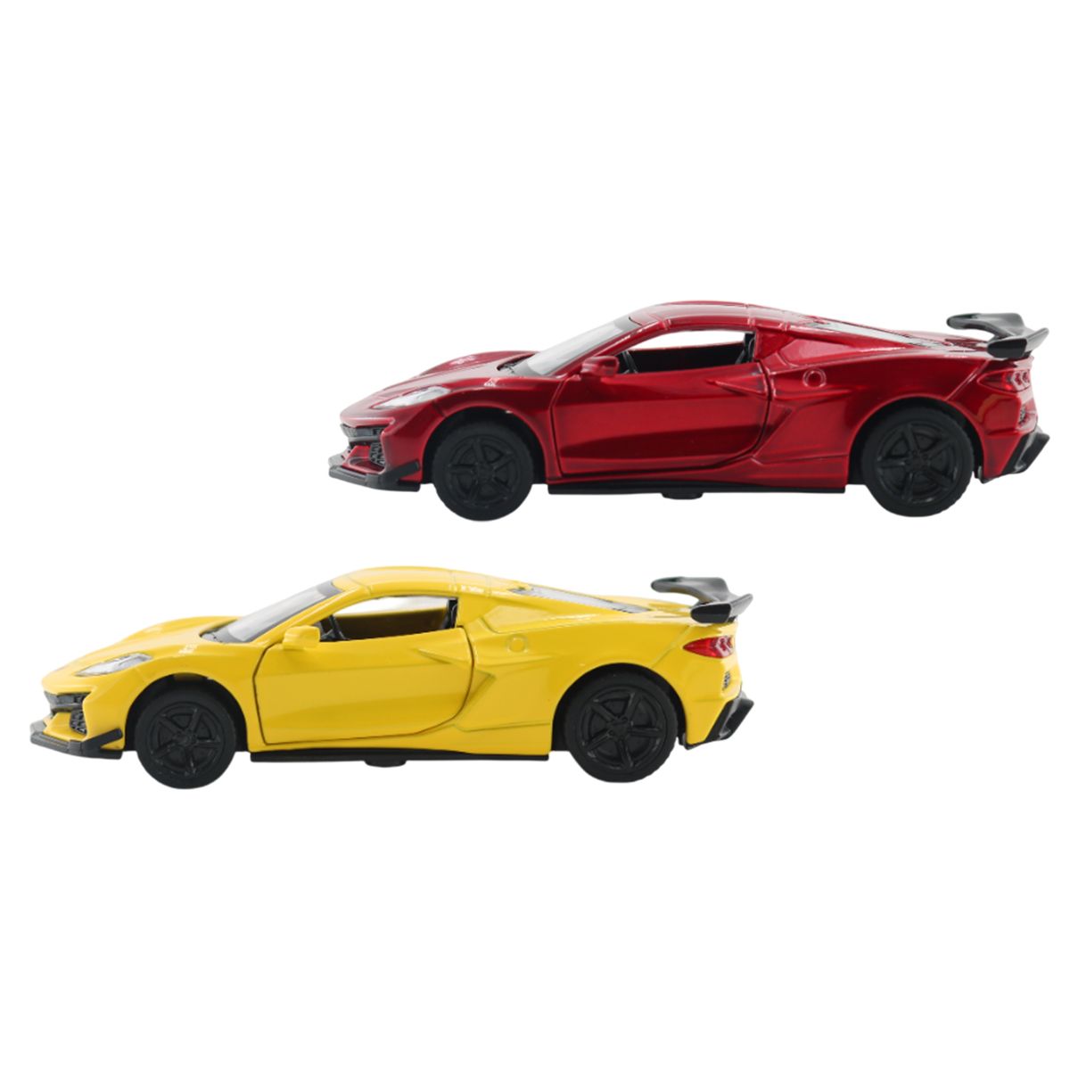 Автомодель – Chevrolet Corvette C8 Z06 2024 (желтый, красный)  фото 13