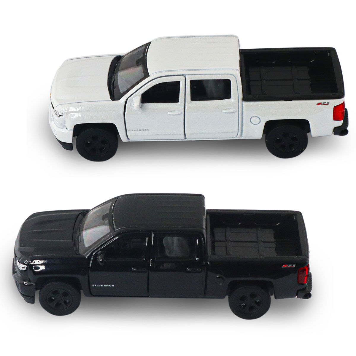 Автомодель - Chevrolet Silverado 2017 (перламутрово-белый, черный)  фото 13