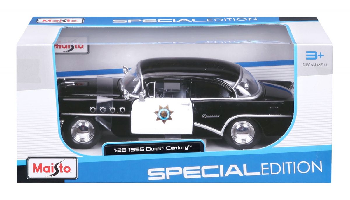 Автомодель в масштабе 1:26 - 1955 Buick Century черный  фото 13