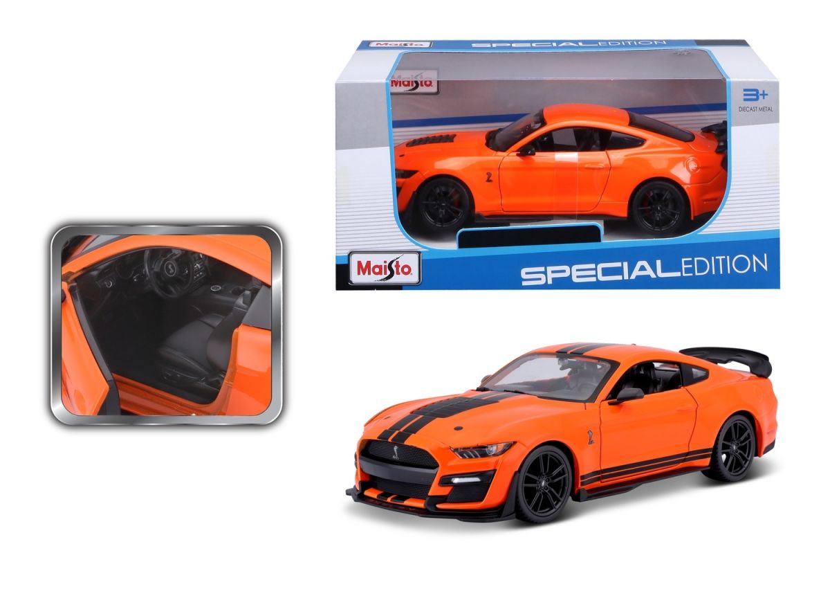 Автомодель в масштабе 1:24 - 2020 Ford Mustang Shelby GT500 оранжевый  фото 13