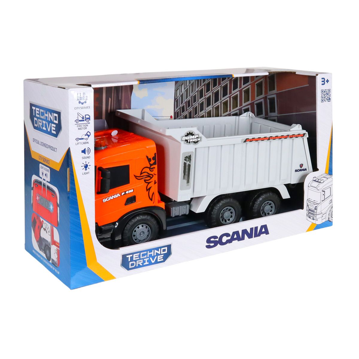 Автомодель серии Super Big Truck – Самосвал Scania (свет, звук)  фото 13