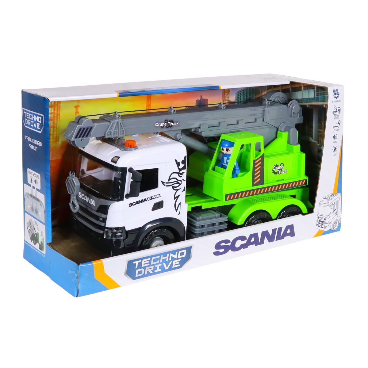 Автомодель серії Mid Truck – Автокран Scania (світло, звук)  фото 13