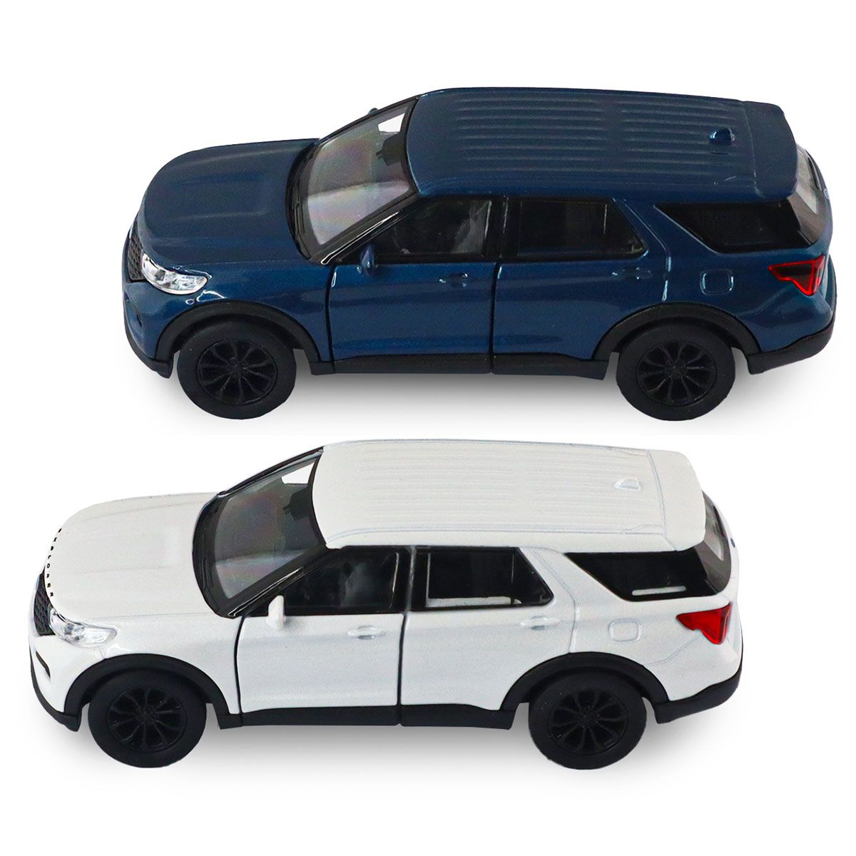 Автомодель - Ford Explorer 2023 (перламутрово-белый, голубой металлик)  фото 13