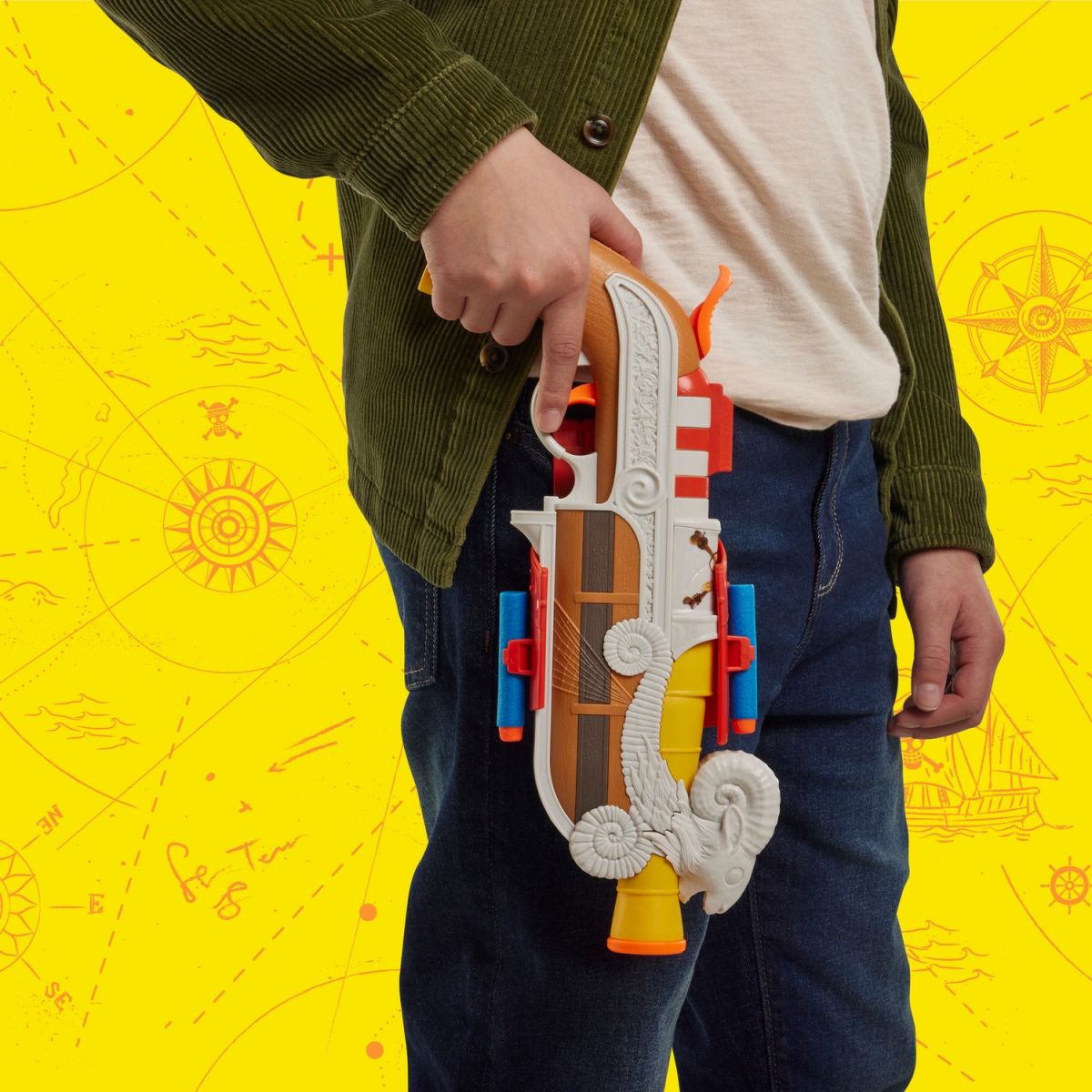 NERF Бластер іграшковий Nerf One Piece Going Merry із кобурою та 8 дротиками  фото 13