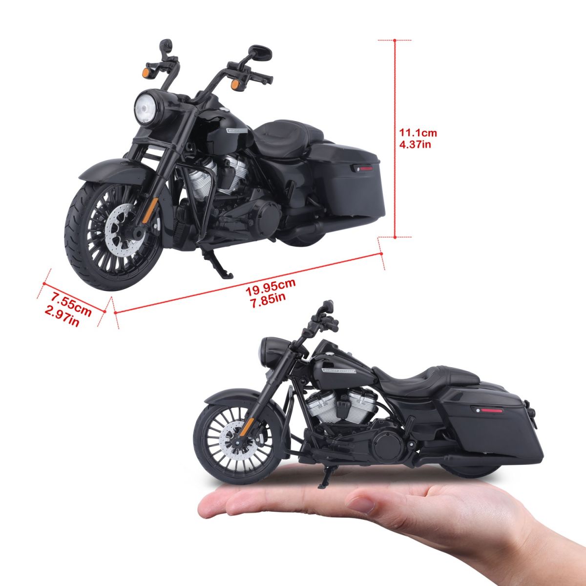 Мотоцикл іграшковий Harley-Davidson Motorcycles With Stand, масштаб 1:12, в асортименті  фото 13