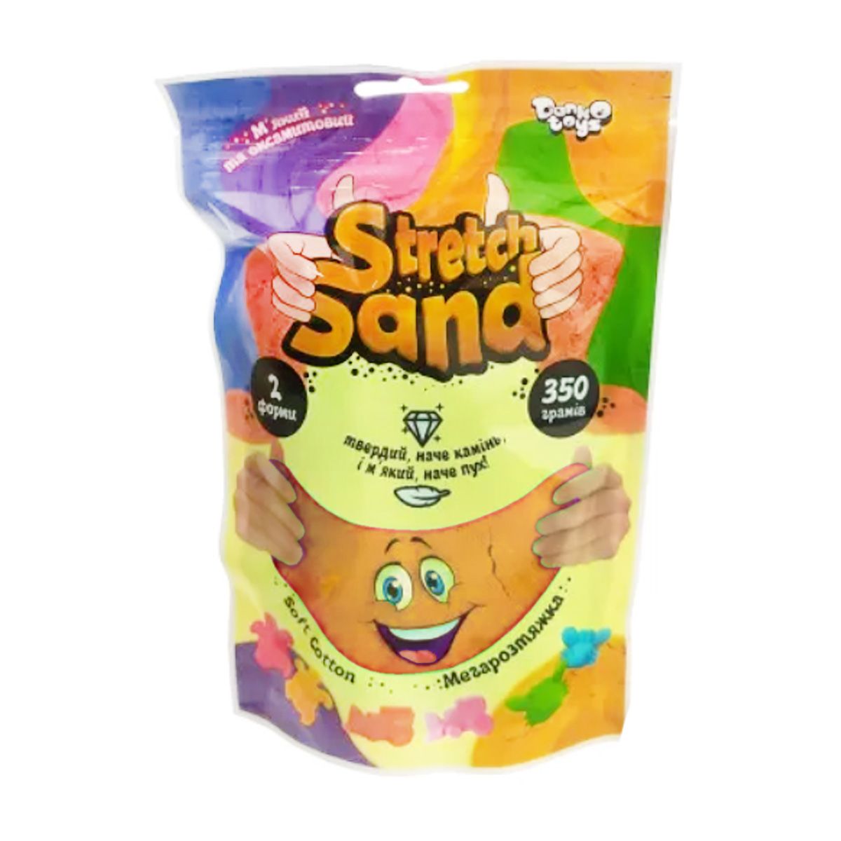 Кинетический песок "Stretch Sand" укр 350 г оранжевый