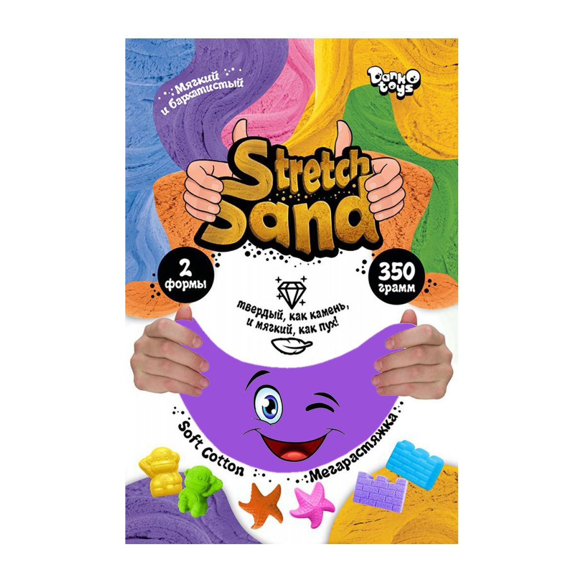 Кинетический песок "Stretch Sand" рус 350 г фиолетовый