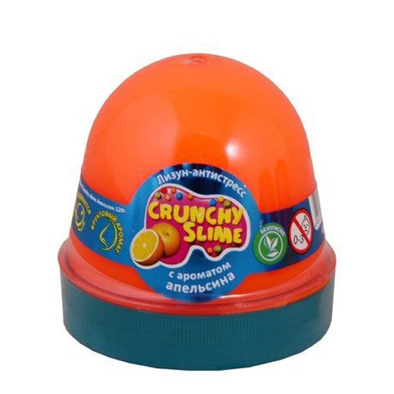 Лизун-антистресс "Crunchy Slime: Апельсин" 120 г
