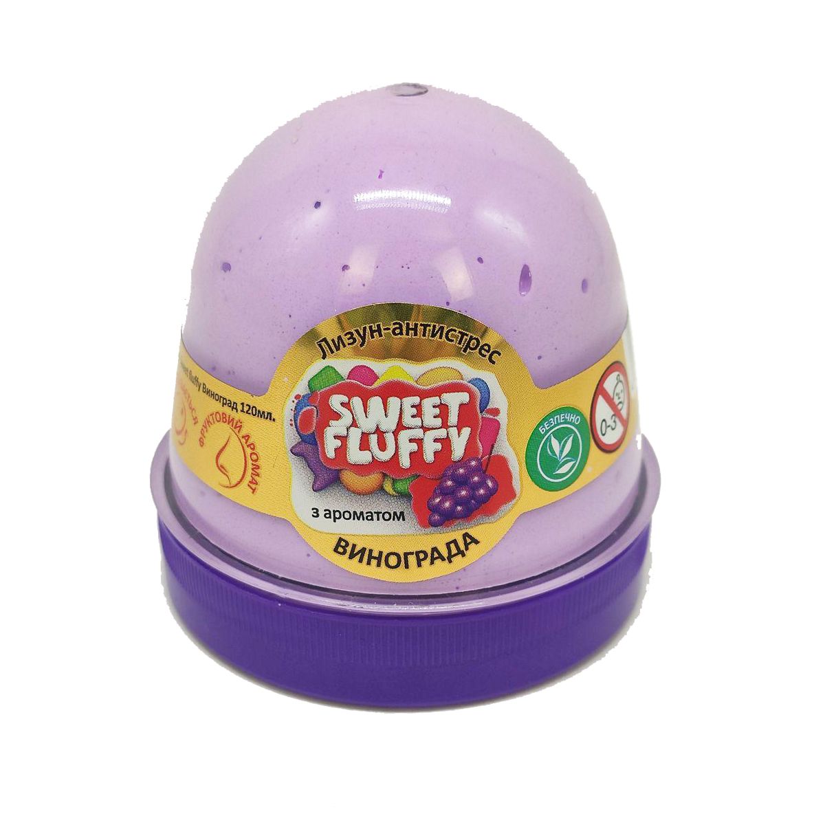 Лизун-антистресс "Sweet fluffy: Виноград" 120 мл Лизун-антистресс "Sweet fluffy: Виноград" 120 мл