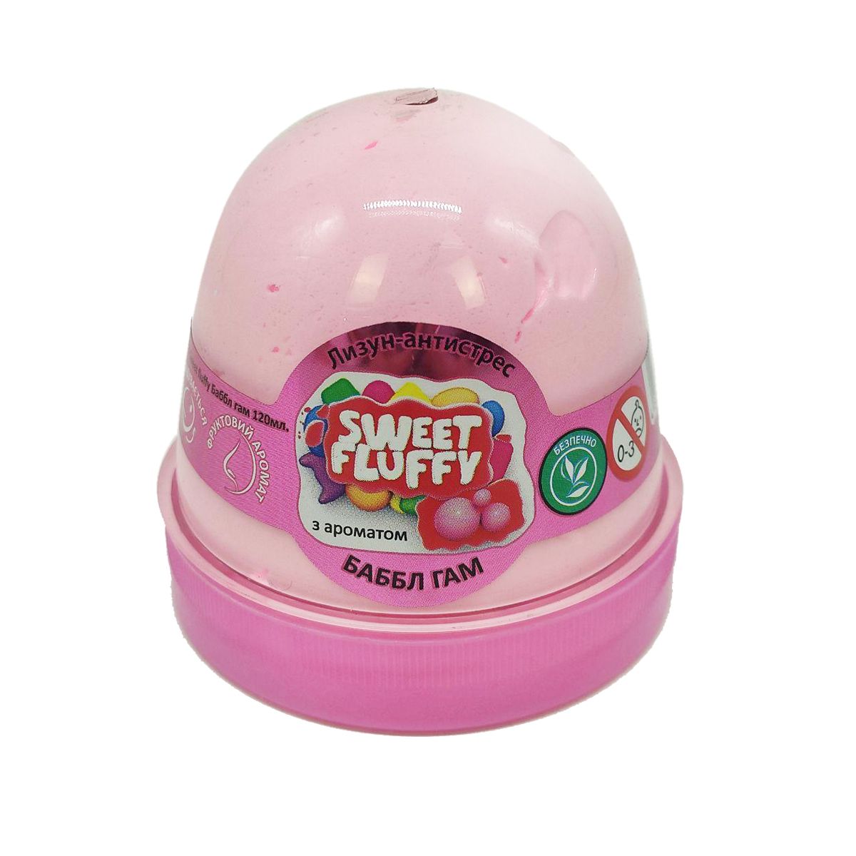 Лизун-антистресс "Sweet fluffy: Баббл гам" 120 мл Лизун-антистресс "Sweet fluffy: Баббл гам" 120 мл
