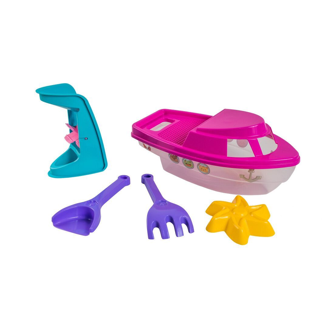 Пісочний набір "Кораблик" рожевий  фото 1