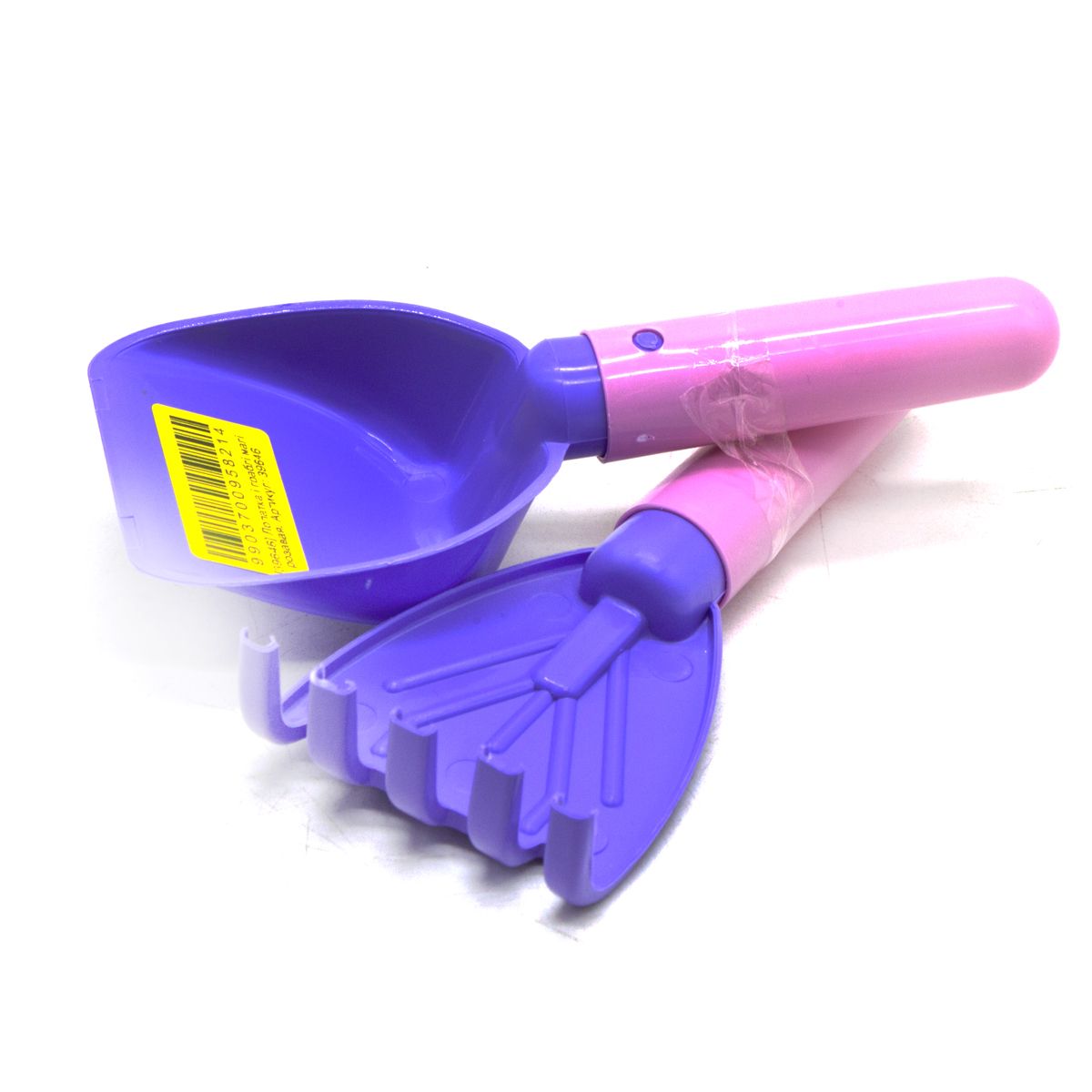 Песочный набор "Лопатка и грабли" фиолетовый