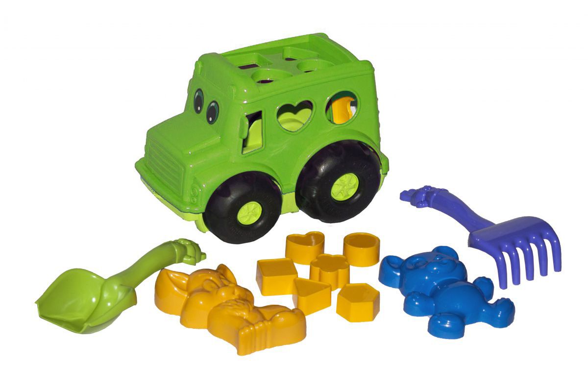 Сортер- автобус "Бусик" №2 (зелений)  фото 1