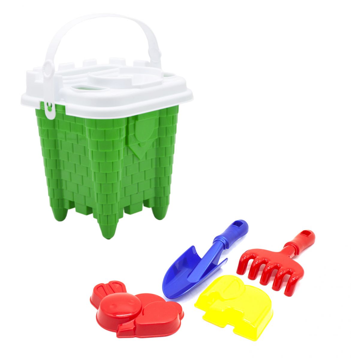 Детский песочный набор "Башня" зеленый  фото 1