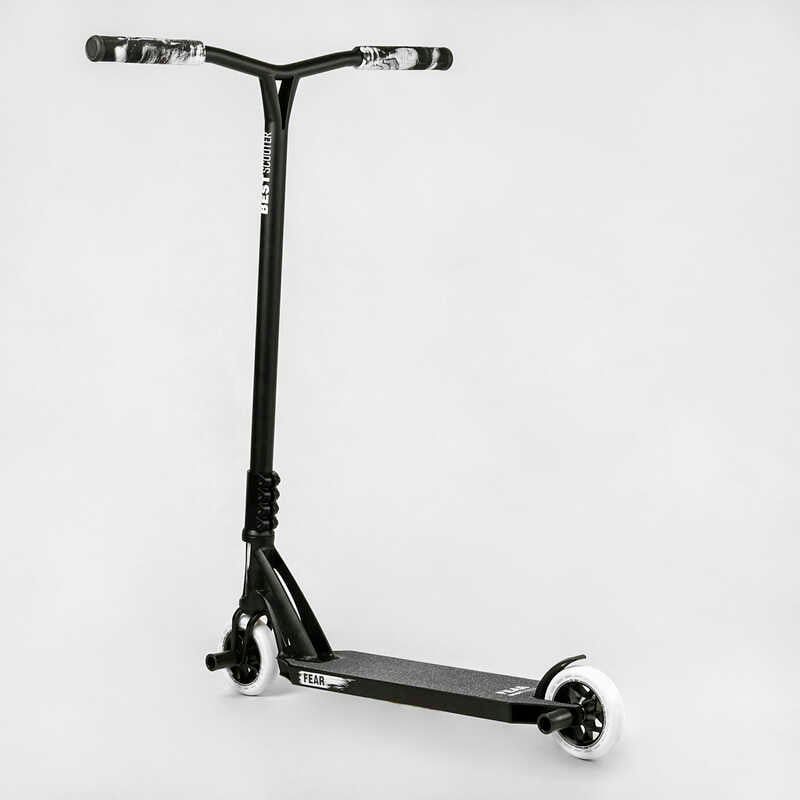 Самокат трюковий "Best Scooter" FEAR, SCS-система, ПЕГІ, алюмінієвий диск та дека, колеса PU, d=115 мм, ширина керма 58 см фото 14 Самокат трюковий "Best Scooter" FEAR, SCS-система, ПЕГІ, алюмінієвий диск та дека, колеса PU, d=115 мм, ширина керма 58 см фото 14
