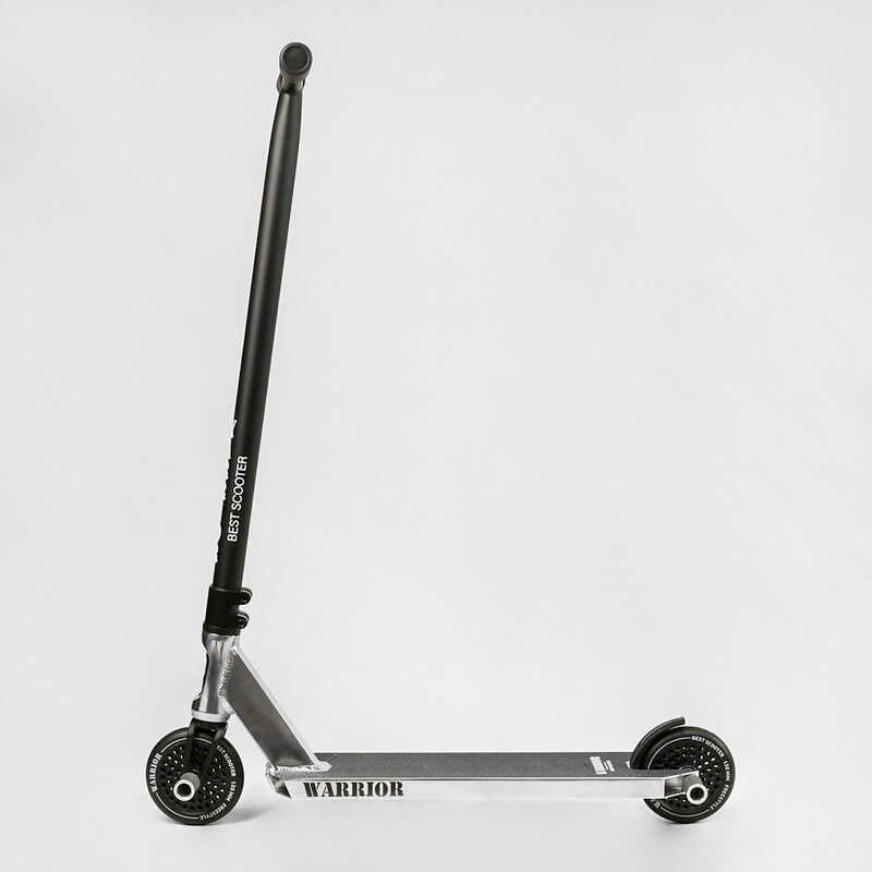 Самокат трюковий "Best Scooter" Warrior, HIC-система, ПЕГИ, алюмінієвий диск та дека, колеса PU, d=120мм, ширина керма 58 см фото 14 Самокат трюковий "Best Scooter" Warrior, HIC-система, ПЕГИ, алюмінієвий диск та дека, колеса PU, d=120мм, ширина керма 58 см фото 14