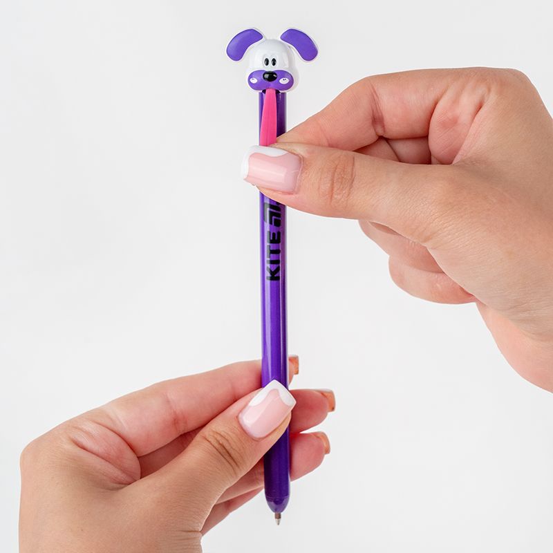 Ручка кулькова автоматична Little puppy, синя  фото 14