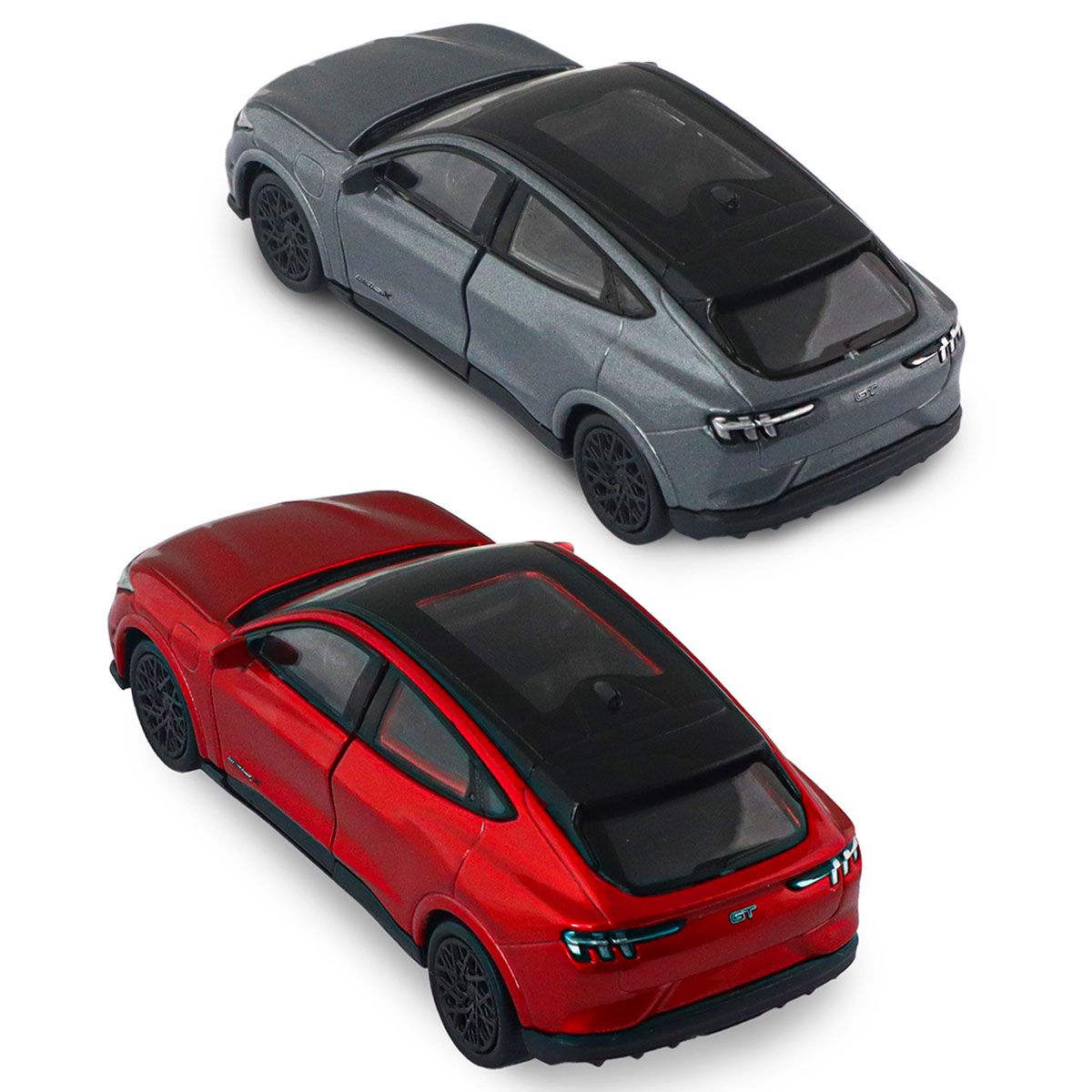 Автомодель - Ford Mustang Mach-E GT 2023 (красный, серебристо-серый)  фото 14