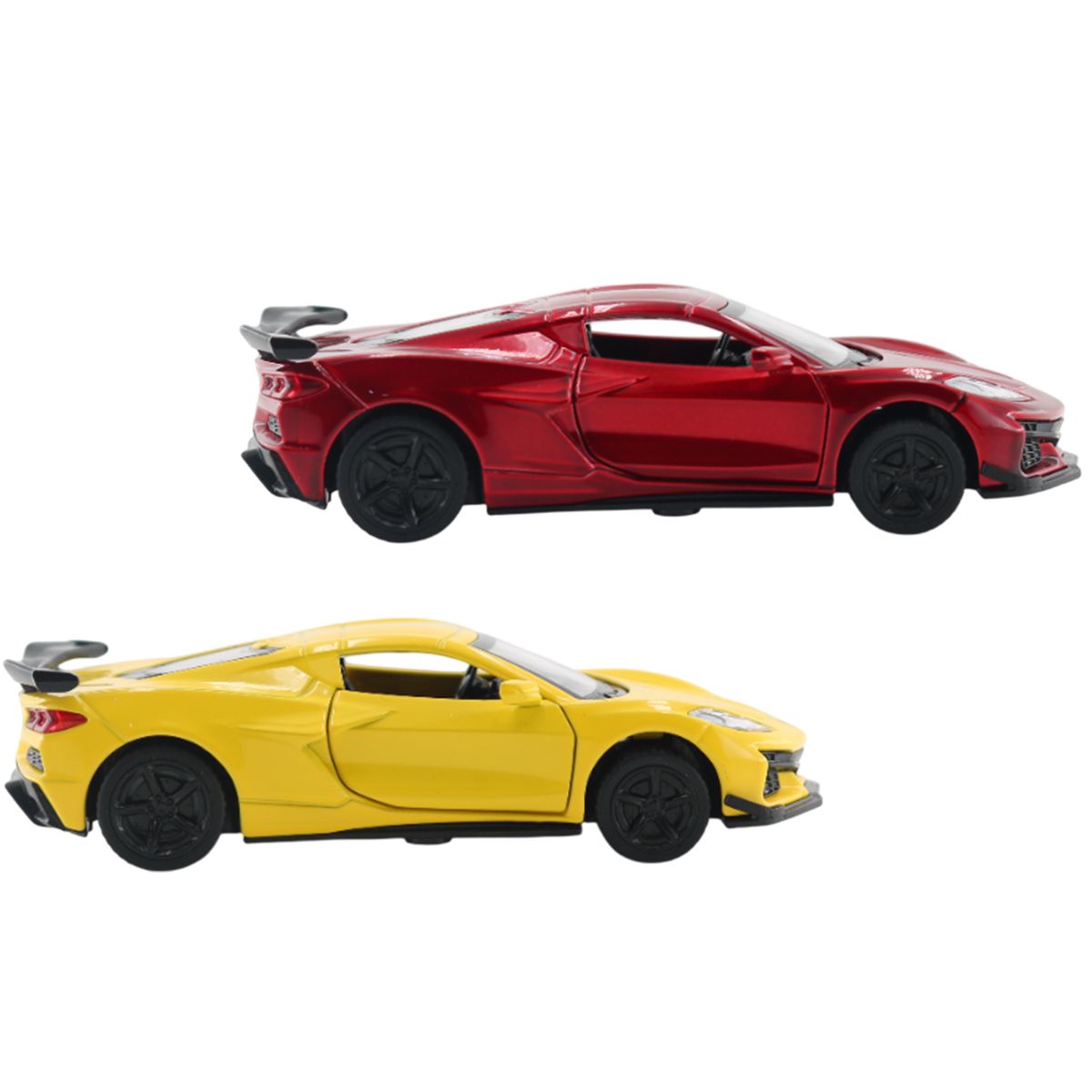 Автомодель – Chevrolet Corvette C8 Z06 2024 (желтый, красный)  фото 14