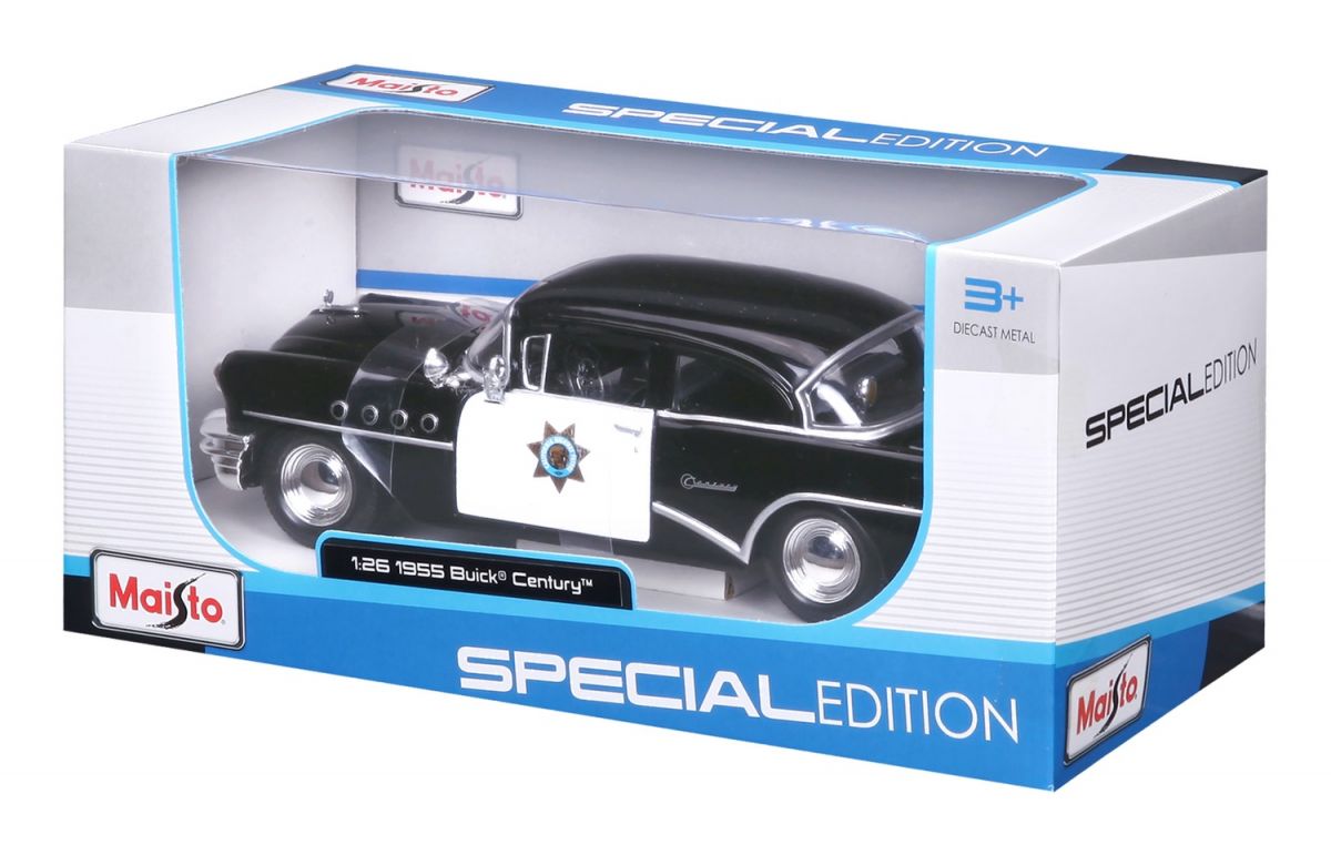 Автомодель в масштабе 1:26 - 1955 Buick Century черный  фото 14