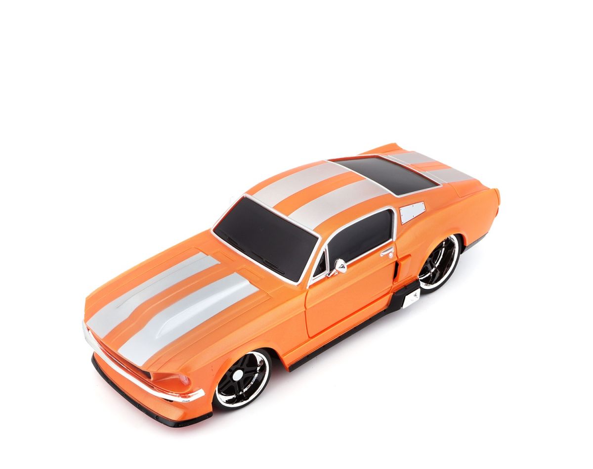 Машинка игрушечная на радиоуправлении 1967 Ford Mustang GT, масштаб 1:24 оранжевый  фото 14