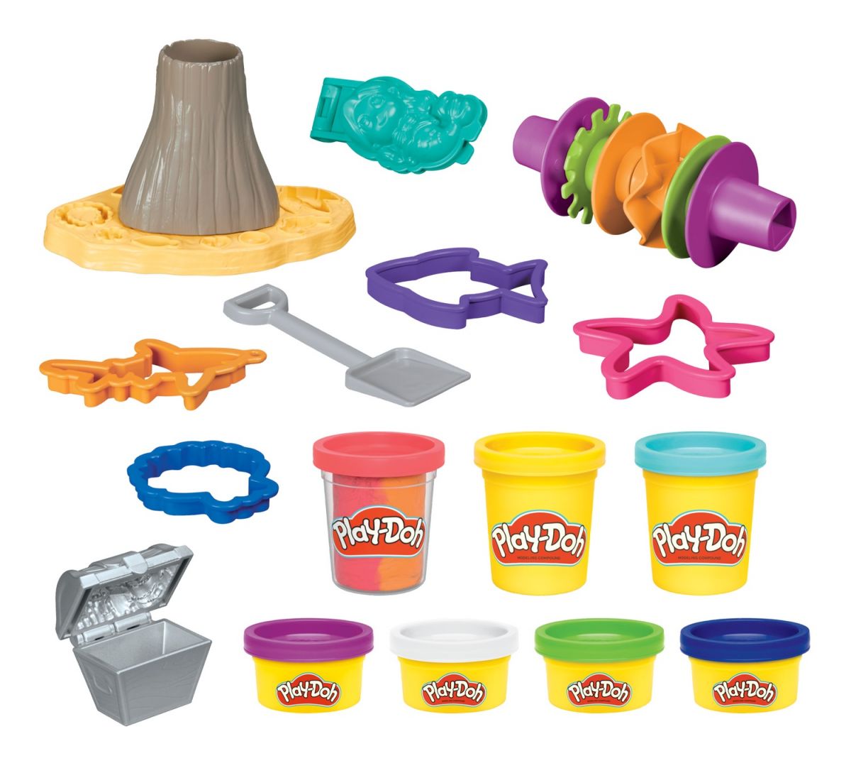 Play-Doh Набор для творчества с массой для лепки Вулканическое приключение с сокровищами  фото 14