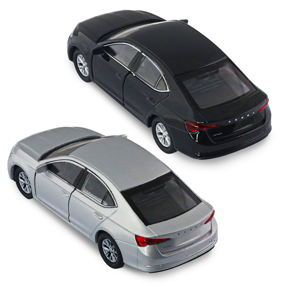 Автомодель - Skoda Octavia (чорний, сріблястий)  фото 14