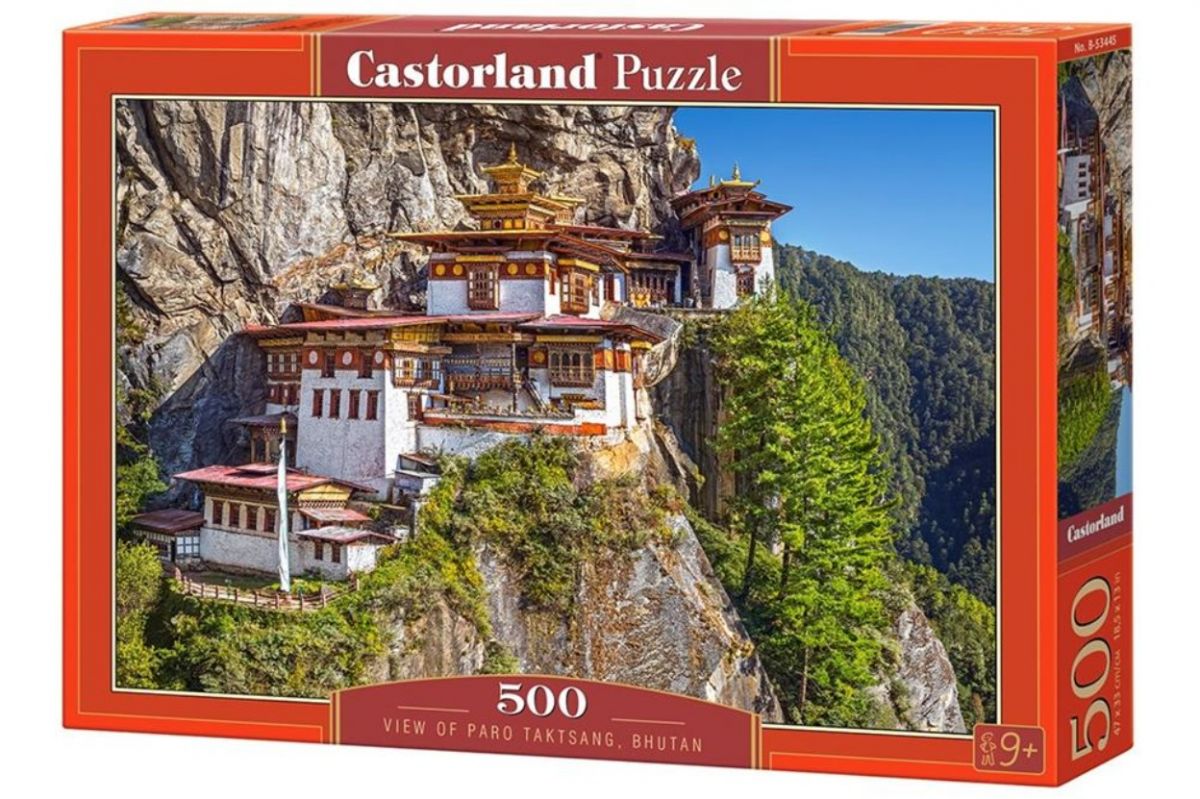 Пазли Вид на Paro Taktsang.  Bhutan, 500 елементів