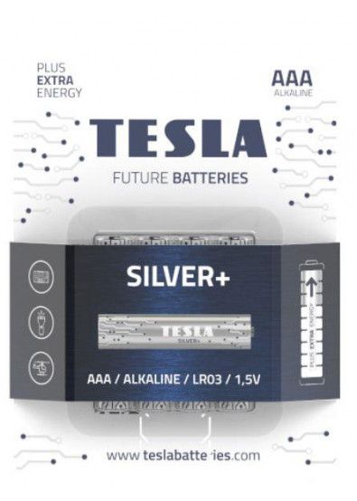 Батарейки TESLA AAA SILVER+ (LR03), 4 штуки Батарейки TESLA AAA SILVER+ (LR03), 4 штуки