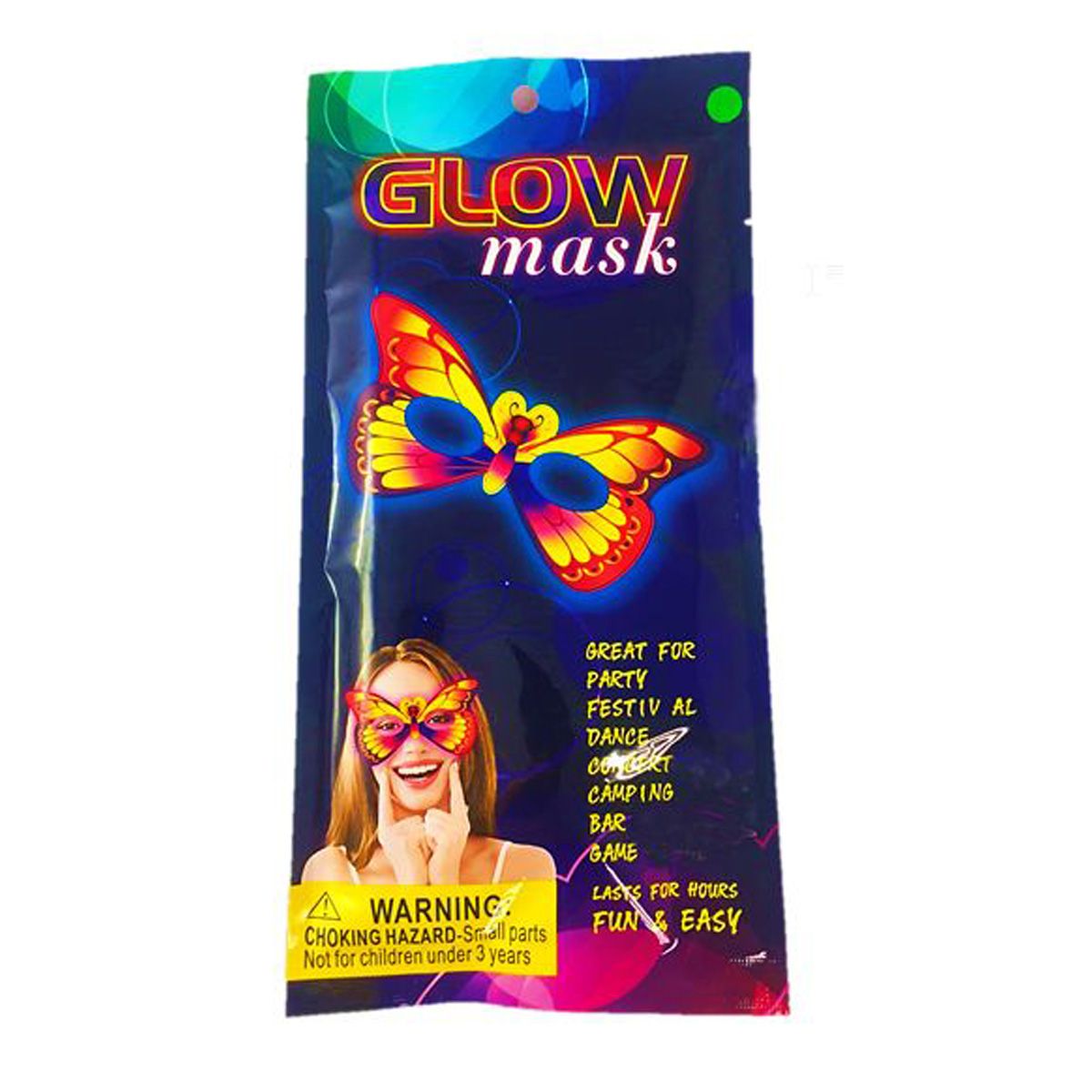 Неонова маска "Glow Mask: Метелик"