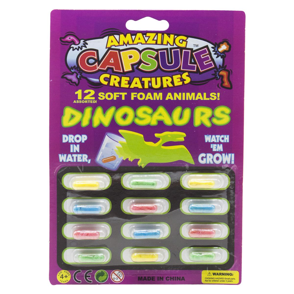 Растушка "Динозавры капсуле" (12 штук)