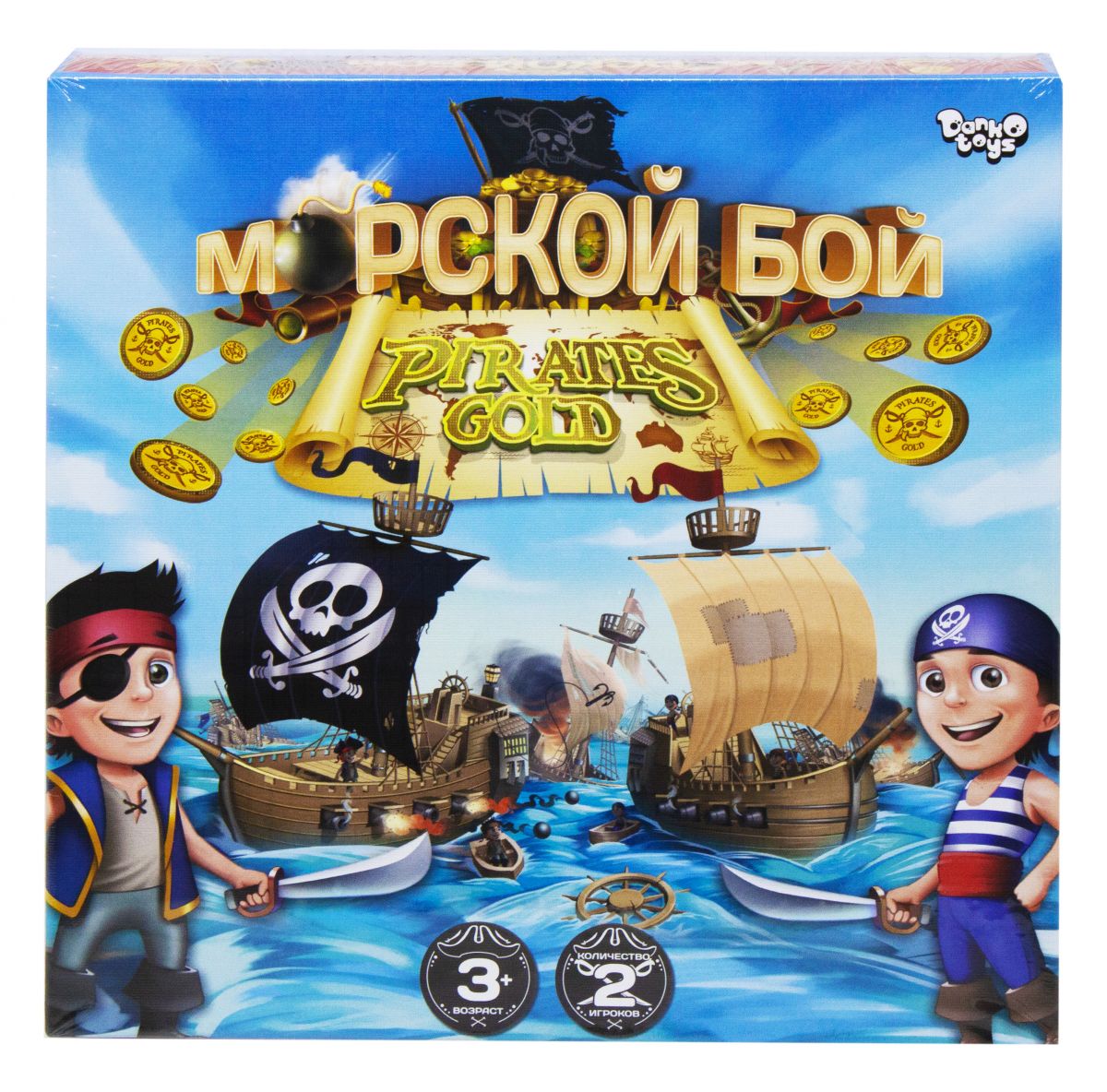 Настольная развлекательная игра "Морской бой.  Pirates Gold", рус
