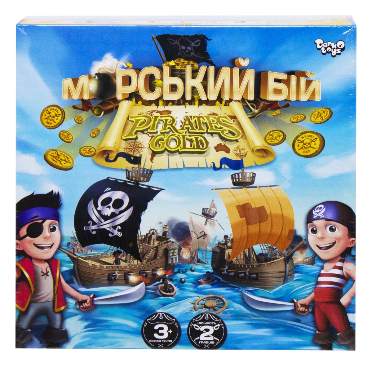 Настольная развлекательная игра "Морской бой.  Pirates Gold", укр