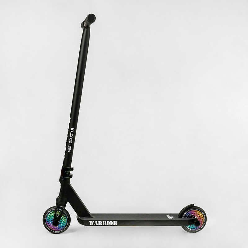 Самокат трюковий "Best Scooter" Warrior, HIC-система, ПЕГИ, алюмінієвий диск та дека, колеса PU, d=120 мм, ширина керма 58 см фото 15 Самокат трюковий "Best Scooter" Warrior, HIC-система, ПЕГИ, алюмінієвий диск та дека, колеса PU, d=120 мм, ширина керма 58 см фото 15