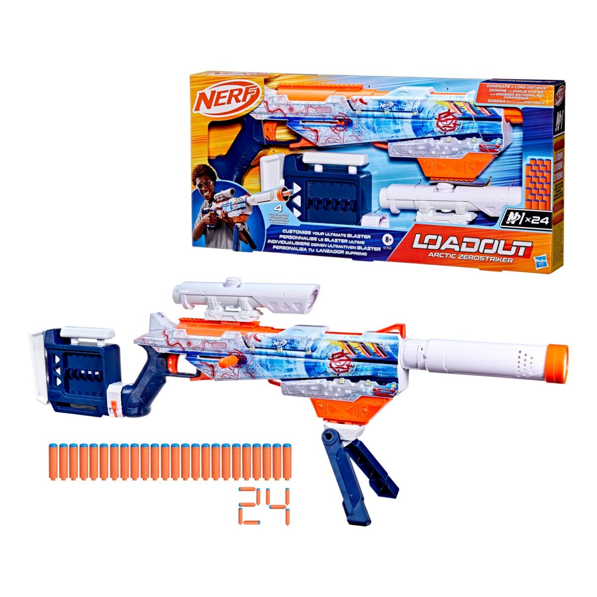 Бластер игрушечный Nerf Loadout Arctic Zerostriker  фото 15