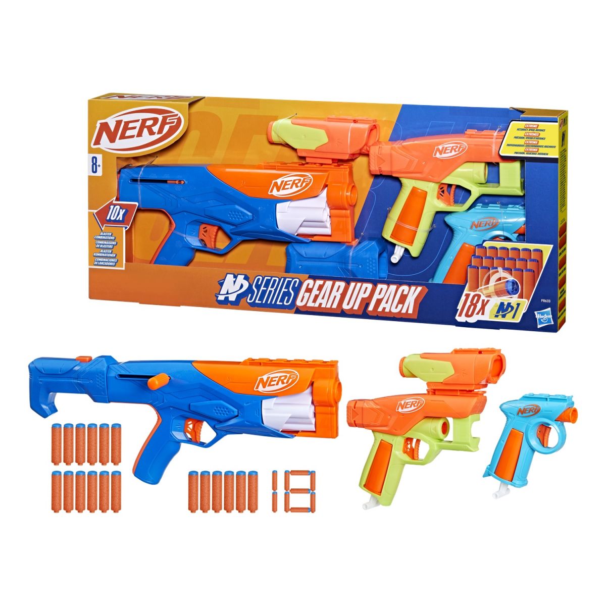 Набір з 3-х іграшкових бластерів та 18 стріл, серії Nerf N Series  фото 15