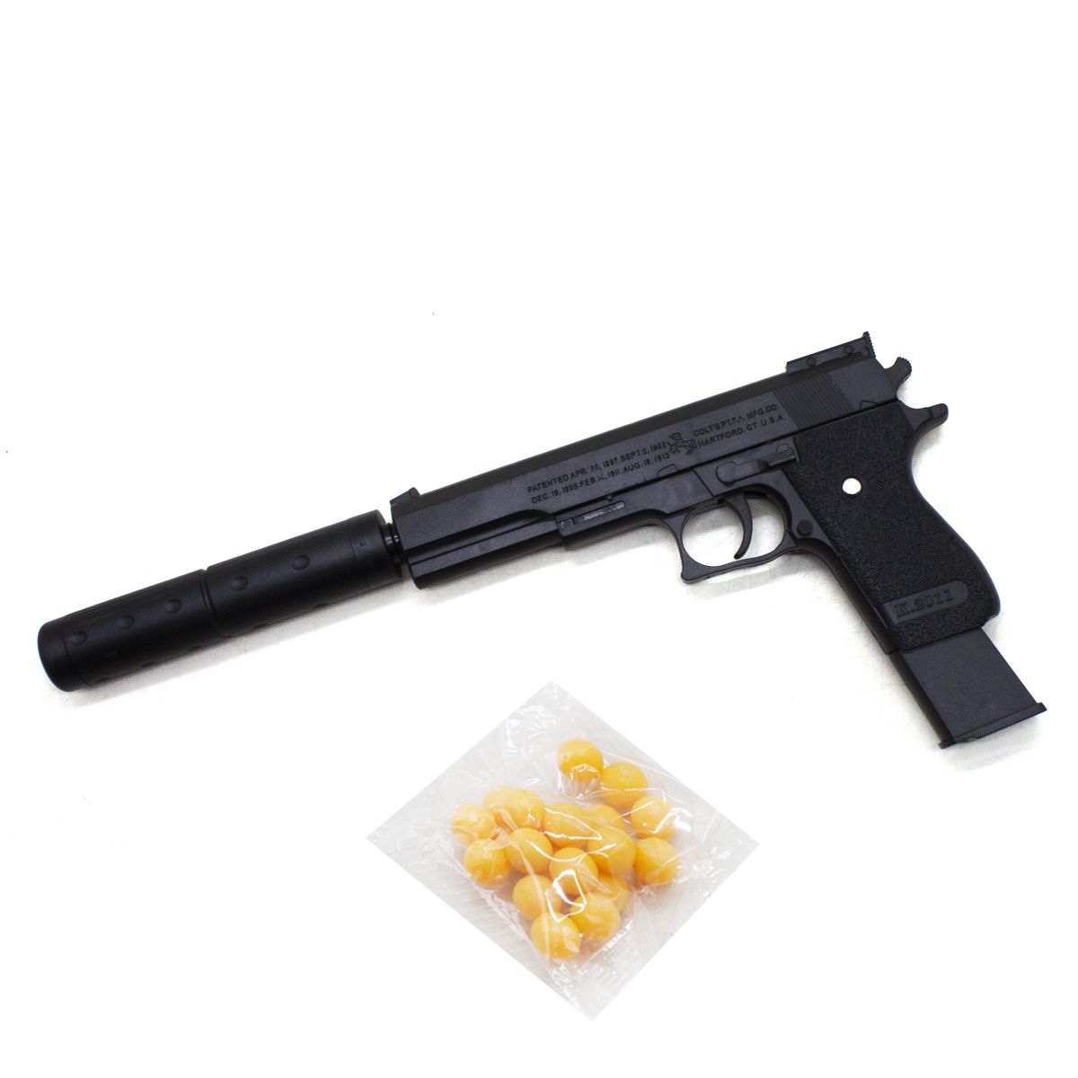 Дитячий пістолет з глушником  фото 1