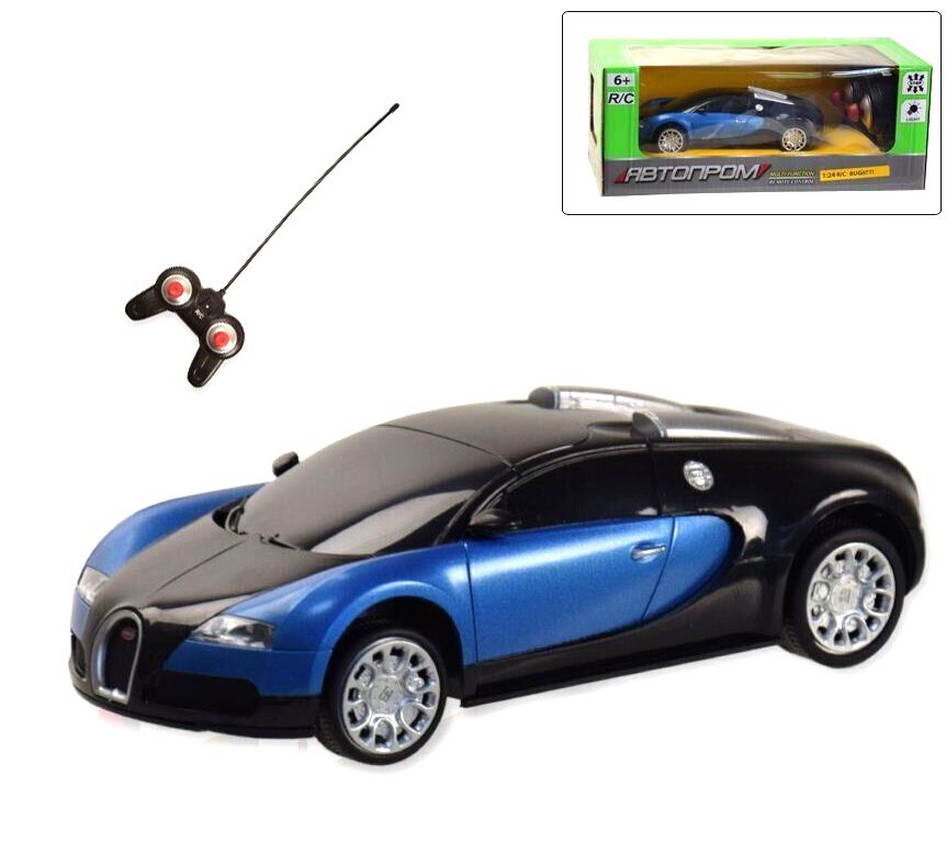 Машинка "Bugatti Veyron" из серии "Автопром" на радиоуправлении, синий Машинка "Bugatti Veyron" из серии "Автопром" на радиоуправлении, синий