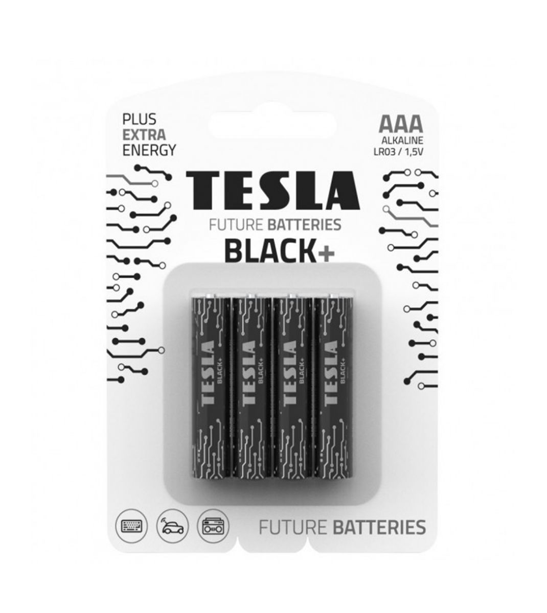 Батарейки "TESLA AAA: BLACK+", 4 шт Батарейки "TESLA AAA: BLACK+", 4 шт
