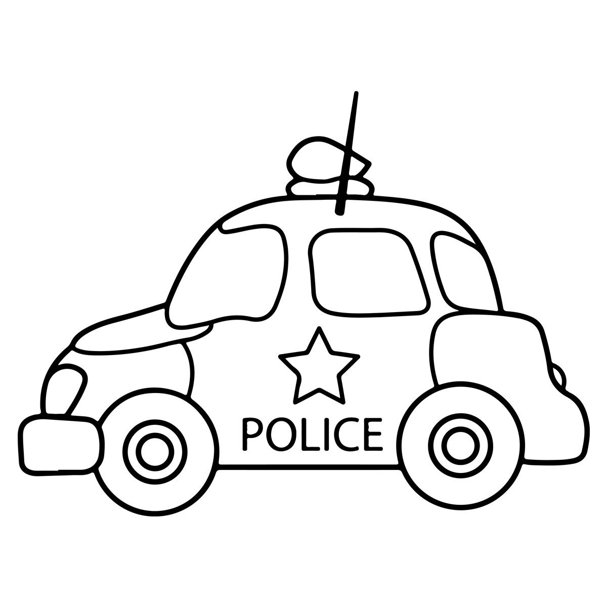 Машинки полицейские контур