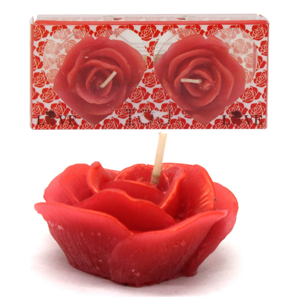 Набор свечей "Розы", красный  фото 1