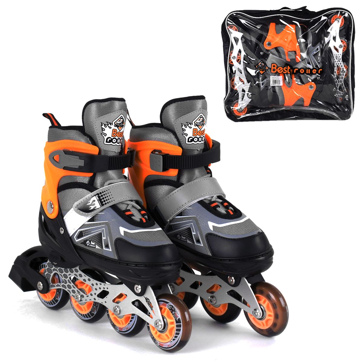 Ролики с подсветкой "Best Roller" S оранжевый Ролики с подсветкой "Best Roller" S оранжевый